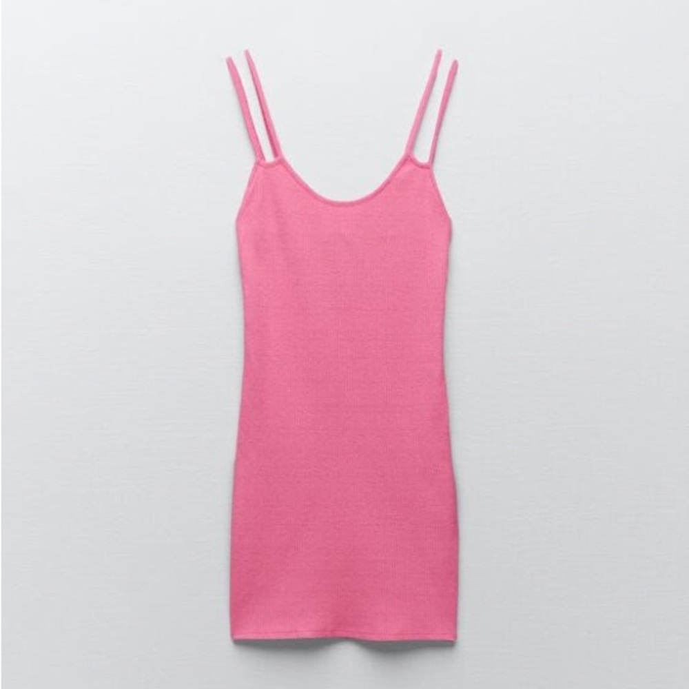 Hot Pink Spaghetti Strap Mini Dress